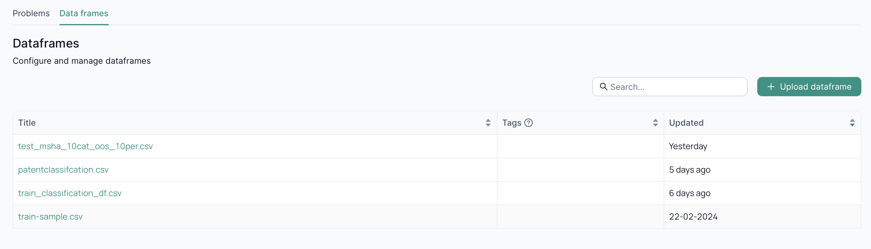 Fine Tuning Data frames