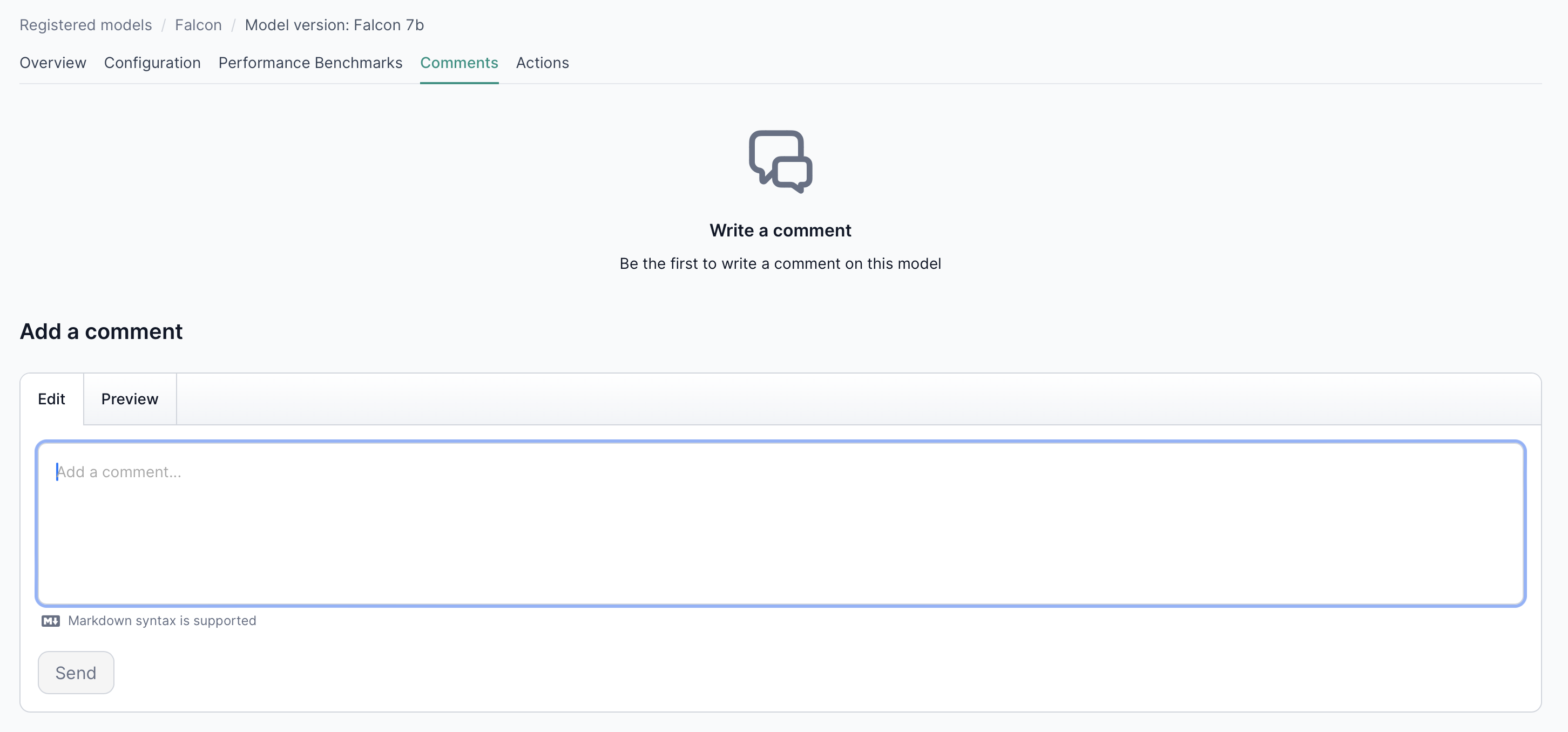 Model Version Comments