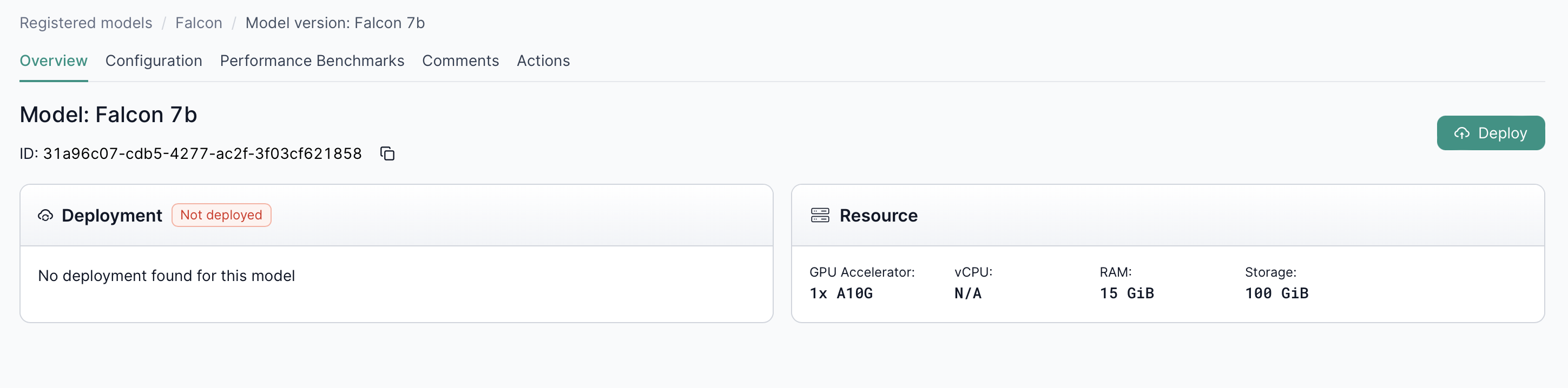 Model Version Overview